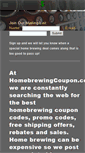 Mobile Screenshot of homebrewingcoupon.com